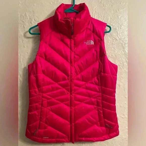 The North Face Jackets & Blazers - The North Face Aconcagua 550 Down Fuchia Bright Bold Pink Full Zip Vest; size S